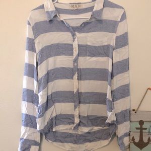 Blue office shirt - women. Size L fits size M